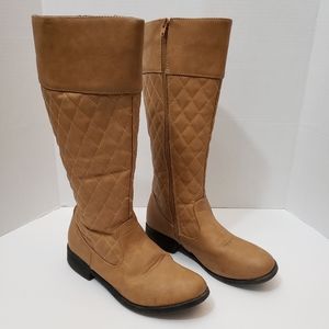 Sz 6 Soho Girls Tan Brown Mid Calf Boots
